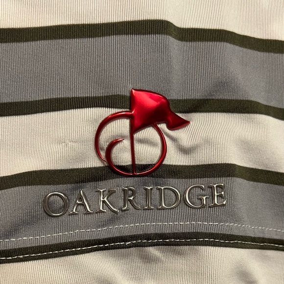 FootJoy Grey and White Striped Golf Polo - Picture 4 of 8